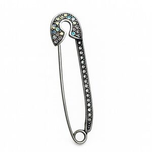 ⚜️💎 Elegant Silver and Multicolor Crystal Brooch 🧷❤️‍🔥